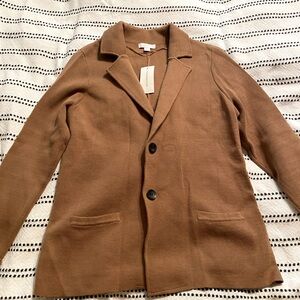 Camel Knitted Sweater Cardigan NWT